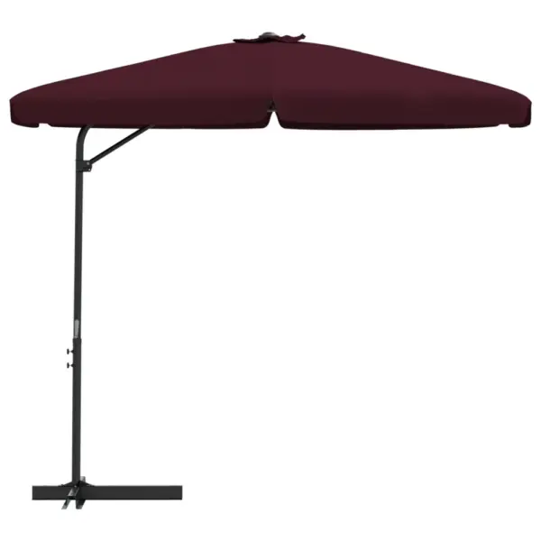 Aia päikesevari vändamehhanismiga, 300 cm, bordoopunane, teraspostiga ristalusel - 3