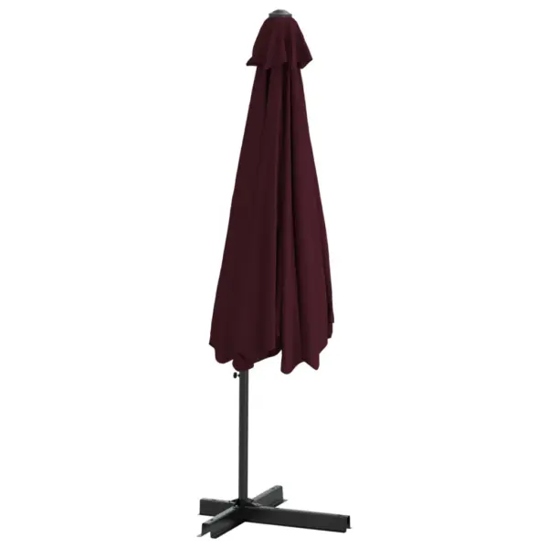 Aia päikesevari vändamehhanismiga, 300 cm, bordoopunane, teraspostiga ristalusel - 5