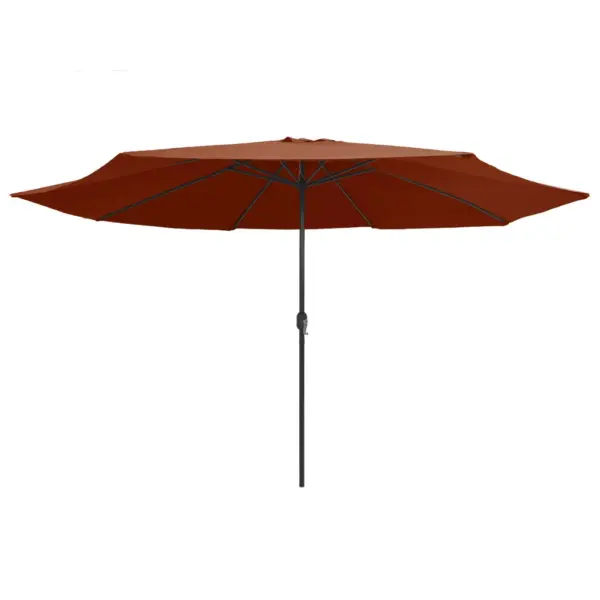 Aia päikesevari 390 cm, terrakota polüesterkangas, metallpostiga – 2