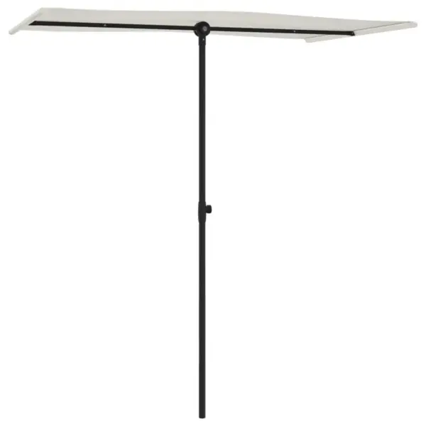 Aia päikesevari alumiiniumpostiga, reguleeritav, liivabeež, 180 x 110 cm – 3