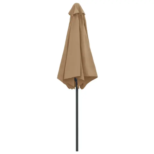 Aia päikesevari alumiiniumpostiga, vändaga, 270 cm, pruunikashall – 4