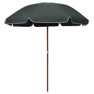 Aia päikesevari antratsiithall, teraspostiga, Ø 210 cm, kaare pikkus 240 cm, UV- ja veekindel