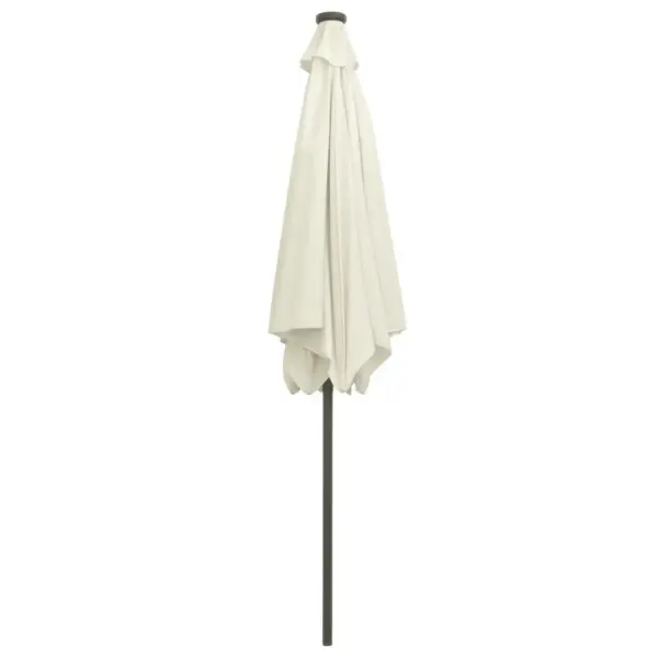 Aia päikesevari LED-ribadega, liivabeež, alumiiniumpost, 300 cm - 4