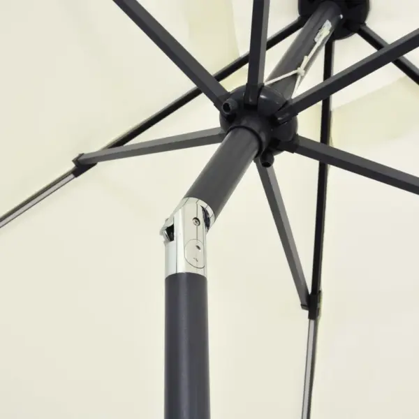 Aia päikesevari LED-ribadega, liivabeež, alumiiniumpost, 300 cm - 5