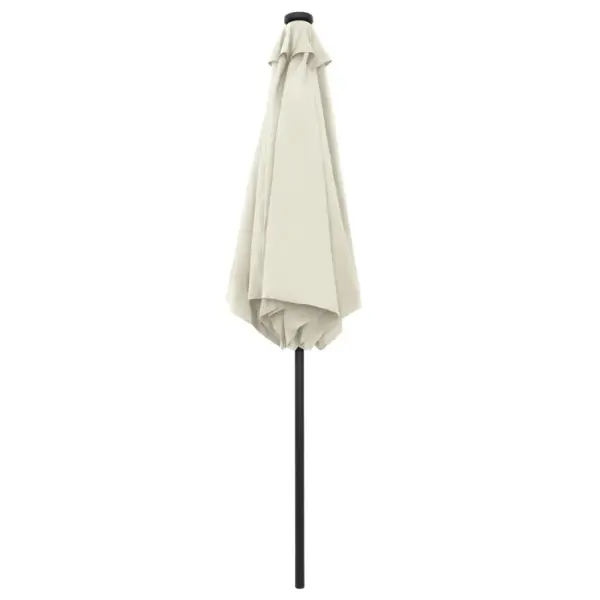Aia päikesevari LED-tuledega, vändaga, helebeež, 270 cm – 4