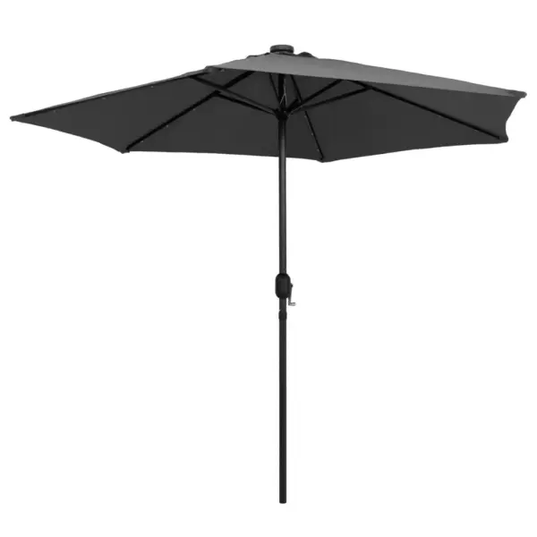 Aia päikesevari LED-valgustusega, alumiiniumpost, 270 cm, antratsiithall – 3