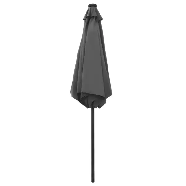 Aia päikesevari LED-valgustusega, alumiiniumpost, 270 cm, antratsiithall – 4