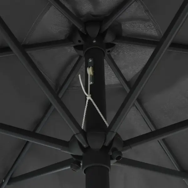 Aia päikesevari LED-valgustusega, alumiiniumpost, 270 cm, antratsiithall – 5