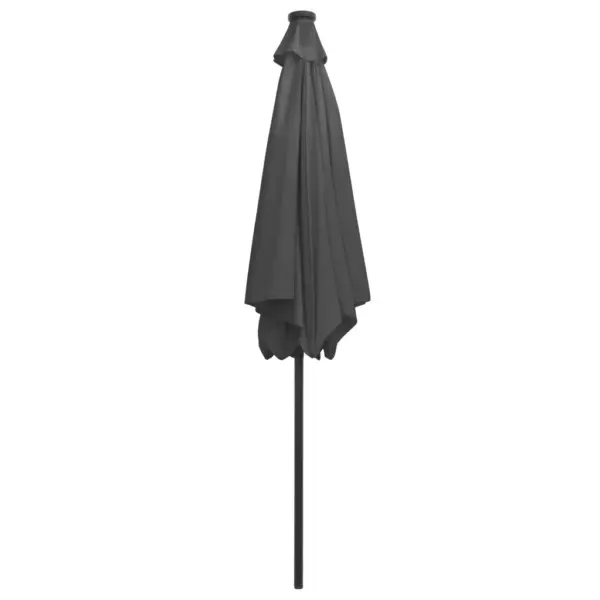 Aia päikesevari LED-valgustuse ja vändamehhanismiga, 300 cm, antratsiithall alumiiniumpost - 5