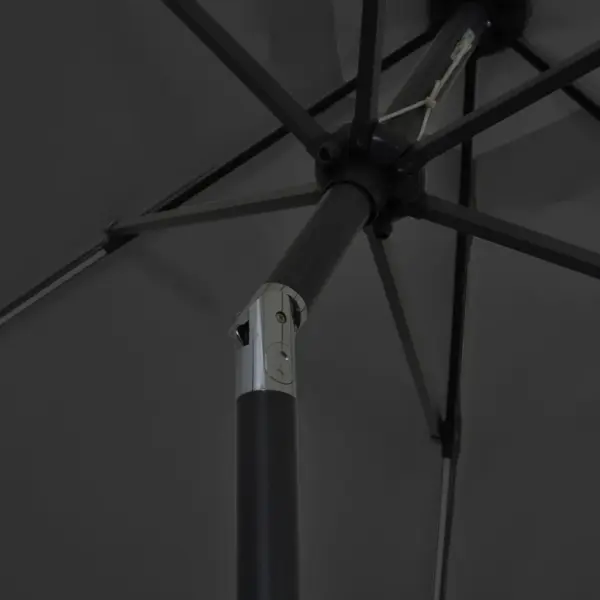 Aia päikesevari LED-valgustuse ja vändamehhanismiga, 300 cm, antratsiithall alumiiniumpost - 6