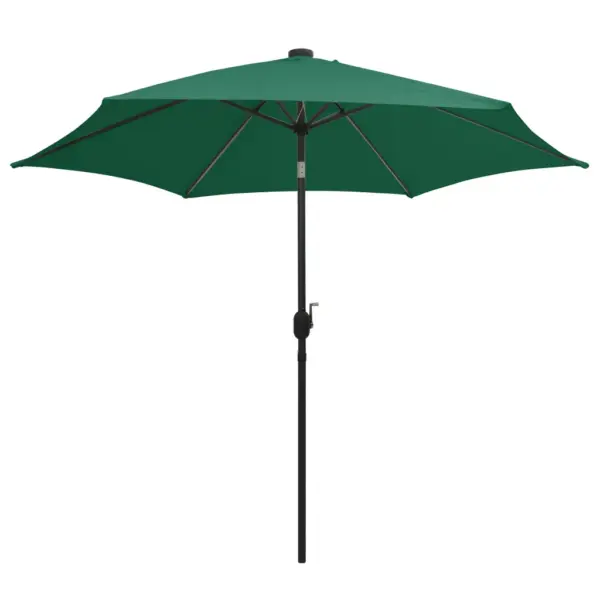 Roheline aia päikesevari LED-valgustusega, 300 cm, alumiiniumpostiga – 3