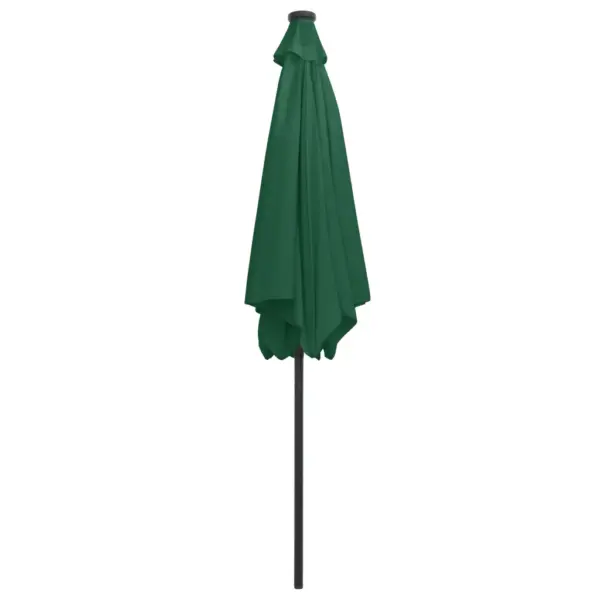 Roheline aia päikesevari LED-valgustusega, 300 cm, alumiiniumpostiga – 5