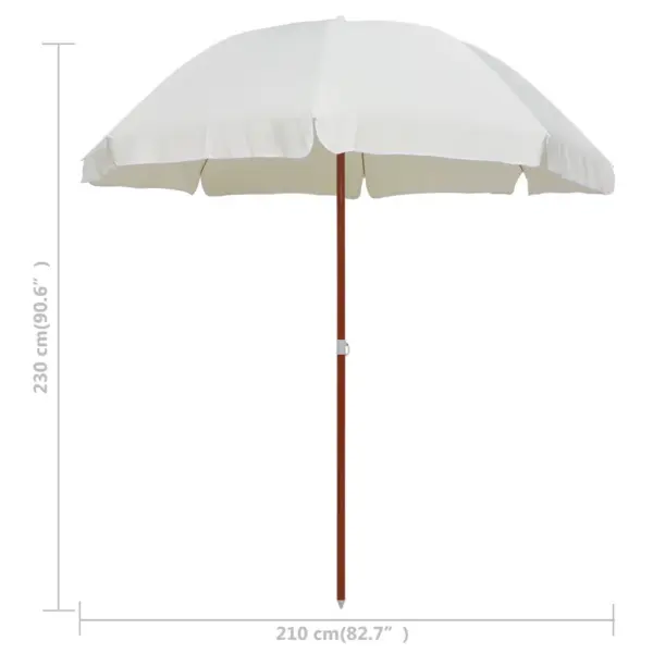 Aia päikesevari teraspostiga, liivakarva, 240 cm - 5