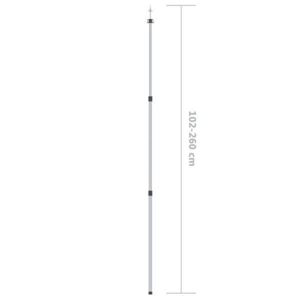 Alumiiniumist teleskoopvai presentkatetele ja telkidele, 102–260 cm – 6