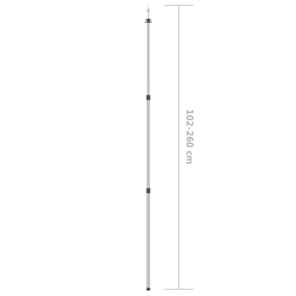 Alumiiniumist teleskoopvaiad presentkatete ja telkide jaoks, 2 tk, 102–260 cm – 6