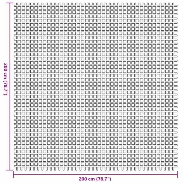 Antratsiit telgivaip 200 x 200 cm, kerge polüester – 7