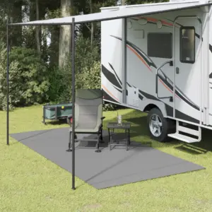 Telgivaip haagissuvilale ja telgi varikatuse alla, antratsiithall, 4 x 2 m, PVC-vahtkattega polüestervõrk