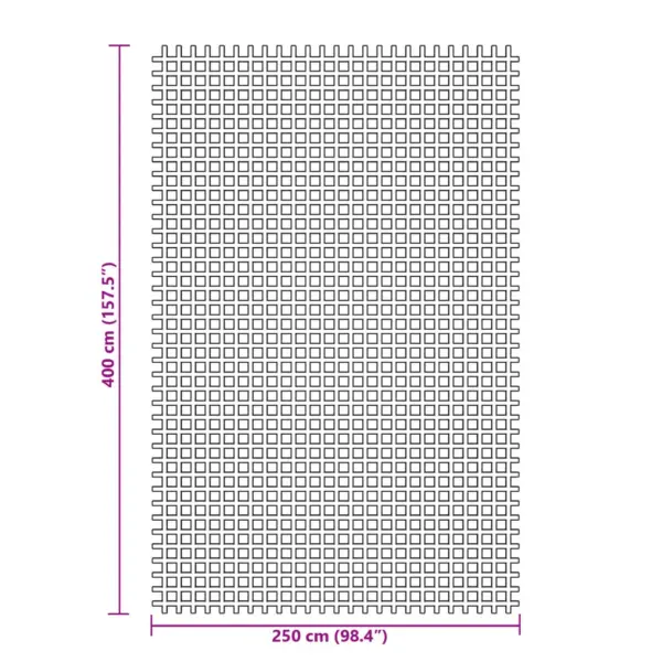 Telgivaip PVC-vahtkattega polüestervõrgust, 4 x 2,5 m, antratsiithall – 7