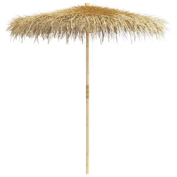 Bambusest aia päikesevari banaanilehtedest katusega, pruun, 210 cm - 2