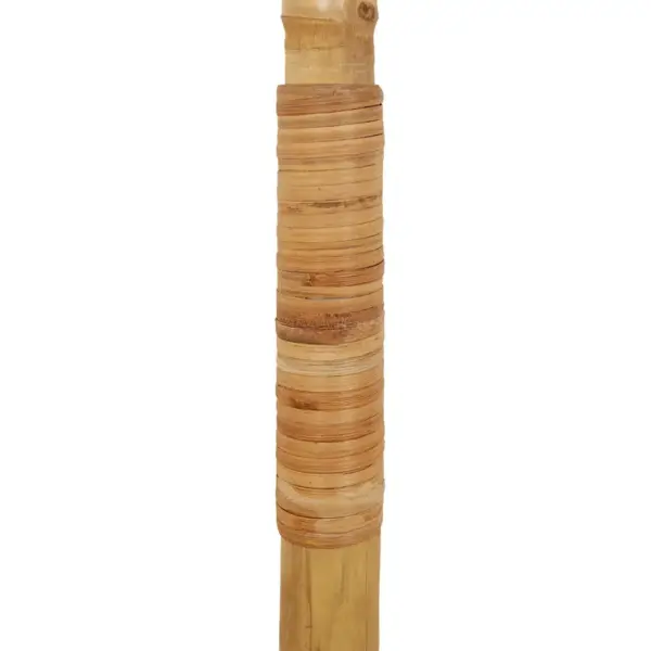 Bambusest aia päikesevari banaanilehtedest katusega, pruun, 210 cm - 10