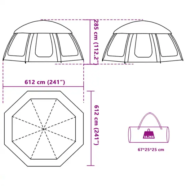 Basseinitelk sääsevõrguga ümmargusele basseinile kuni 488 cm, taevasinine, 612 x 612 x 285 cm – 13