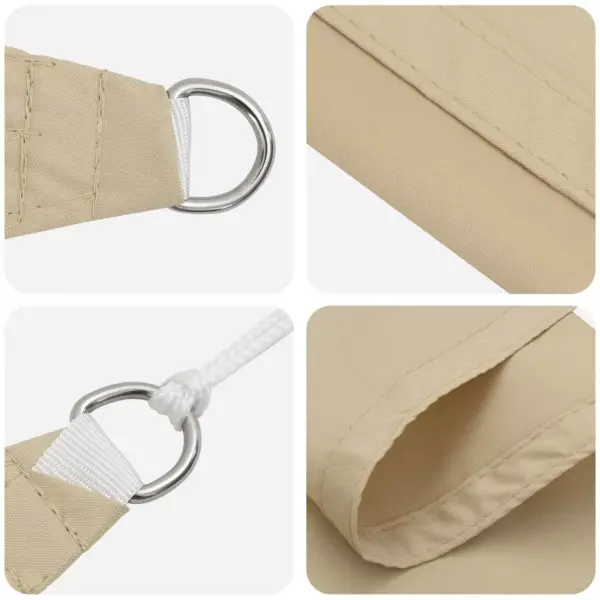 Ristkülikukujuline päikesepuri, beež, 6 x 2,5 m, 100% polüester Oxford – 4