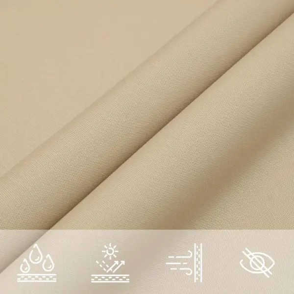 Ristkülikukujuline päikesepuri, beež, 6 x 2,5 m, 100% polüester Oxford – 6