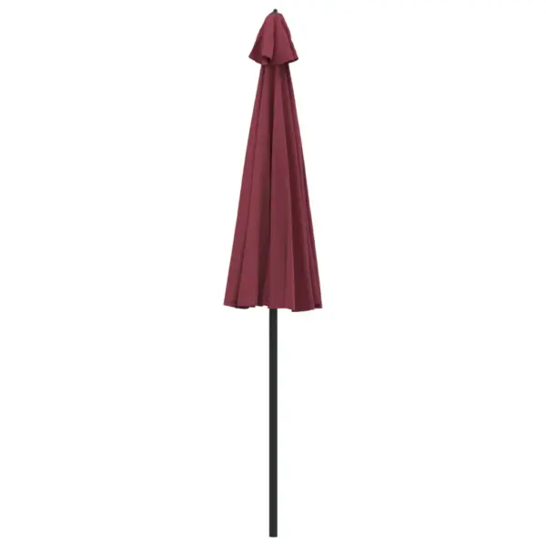 Bordoopunane päikesevari alumiiniumpostiga, 270 cm – 4
