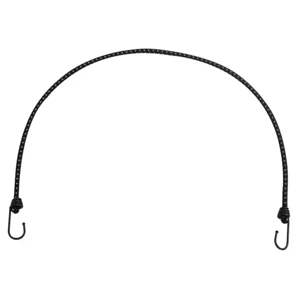 Helkurribadega bungee kinnitusnöör konksudega, 50 tk, 100 cm, must – 2