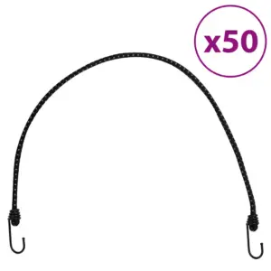 Helkurribadega bungee-nöör konksudega, 50 tk, 88 cm, kandevõime 50 kg