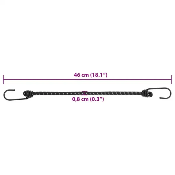 Helkuriga bungee nöörid konksudega, 50 tk, 46 cm - 7