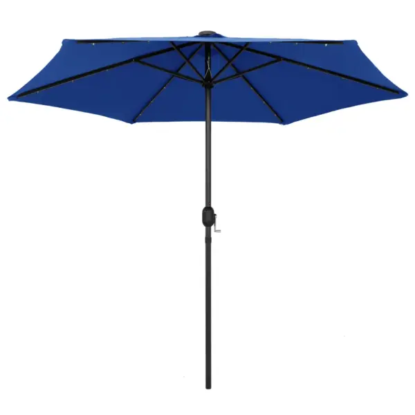 Aia päikesevari LED-valgustusega, erksinine, alumiiniumpost, 270 cm - 2