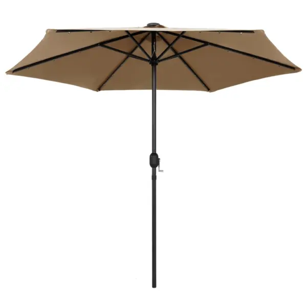 Hall aia päikesevari LED-tuledega, alumiiniumpostiga, 270 cm – 2
