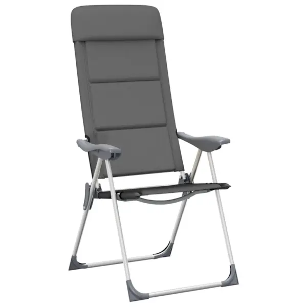 Reguleeritavad kokkupandavad matkatoolid 2 tk, hall, alumiinium, 58 x 69 x 86–111 cm - 4
