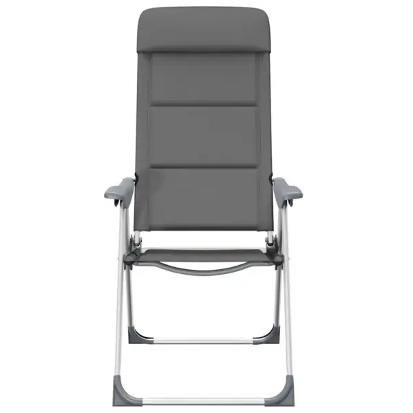 Reguleeritavad kokkupandavad matkatoolid 2 tk, hall, alumiinium, 58 x 69 x 86–111 cm - 5