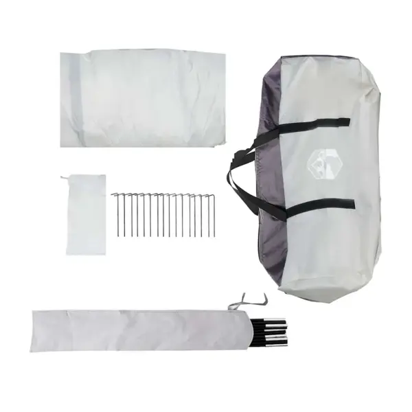 Sääsevõrguga aiatelk katuse ja õhuavaga, hall, 434 x 434 x 230 cm – 12