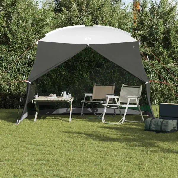 Veekindel sääsevõrguga õuetelk katuse ja õhuavaga, hall, 320 x 320 x 218 cm – 3