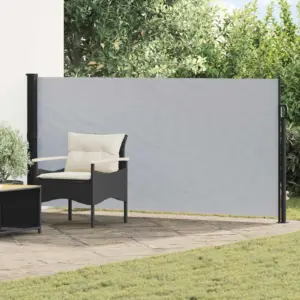 Hall sissetõmmatav külgvarikatus terrassile, polüester, 500 x 120 cm