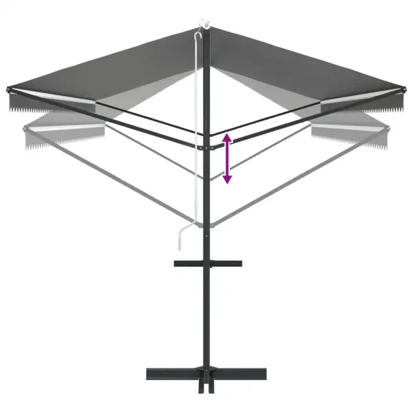 Vabalt seisev hall varikatus terrassile, 6 x 3 m, polüester, pulbervärvitud terasraam – 9