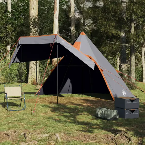 Hall veekindel tipi matkatelk 5 inimesele varikatusega, 366 x 366 x 205 cm – 4