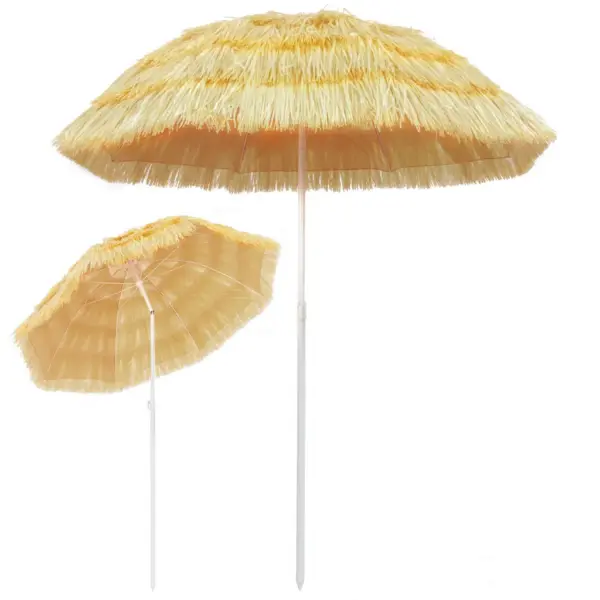 Hawaii stiilis kallutatav päikesevari, naturaalne, 160 cm – 2