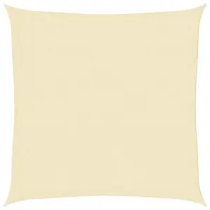 HDPE kandiline päikesepuri, kreemjasvalge, 3,6 x 3,6 m