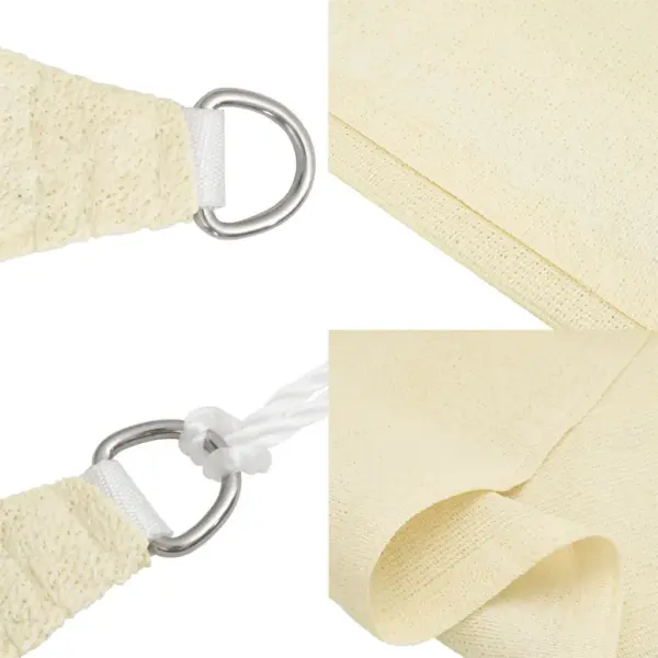 HDPE kandiline päikesepuri, kreemjasvalge, 3,6 x 3,6 m – 6