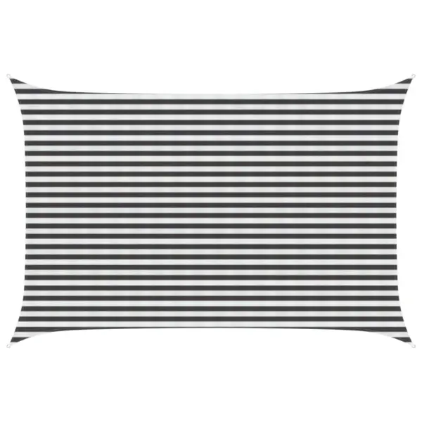 Ristkülikukujuline HDPE päikesepuri, antratsiit-valge, 3 x 4 m - 2