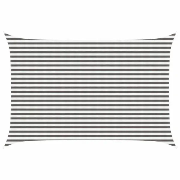 Ristkülikukujuline HDPE päikesepuri, helehall-valge, 3 x 4,5 m - 2