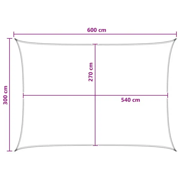 HDPE päikesepuri aiale ja terrassile, kollane-valge, 3 x 6 m – 8