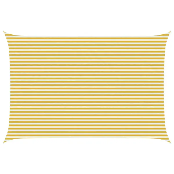 Ristkülikukujuline HDPE päikesepuri, kollane-valge, 4 x 6 m – 2
