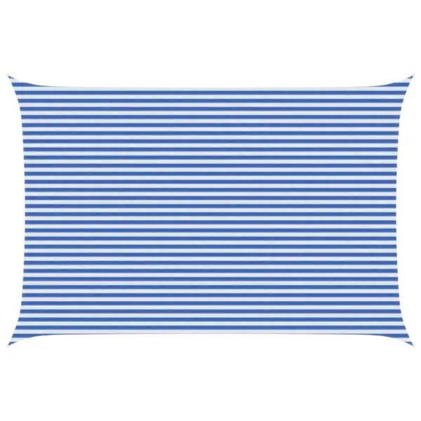 Ristkülikukujuline HDPE päikesepuri, sinine-valge, 4 x 6 m - 2