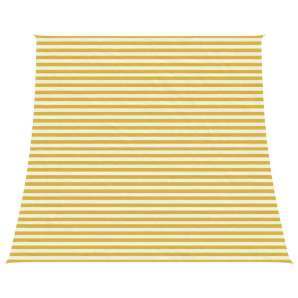Ristkülikukujuline HDPE päikesepuri, kollase-valge triibuline, 5 x 4 m – 2