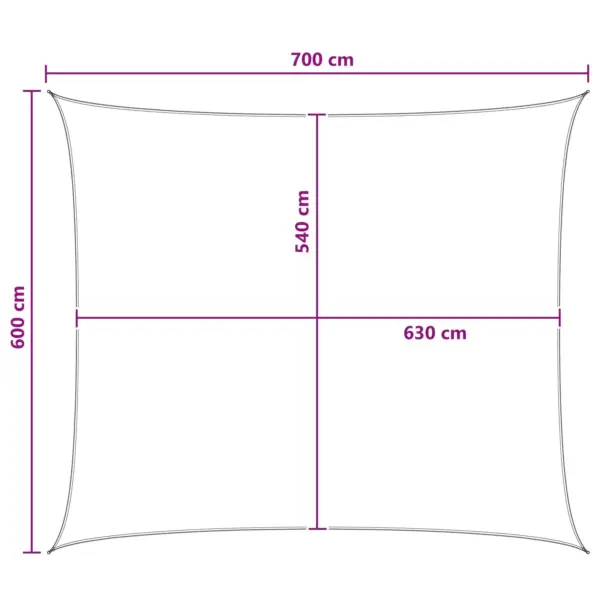 HDPE päikesepuri terrassile ja aeda, kollane-valge, 6 x 7 m – 8